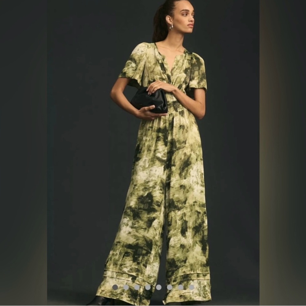 Green Tie-Dye Jumpsuit